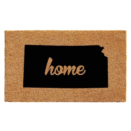 Calloway Mills Entrance Mat, Coir, Natural, Black 105241830